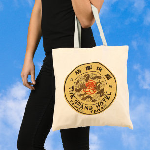 Vintage Travel Asia, Grand Hotel, Taipei, Taiwan Tragetasche