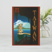 Vintage Travel Asia, Taiwan Pagoda Tiered Tower (Stehend Vorderseite)