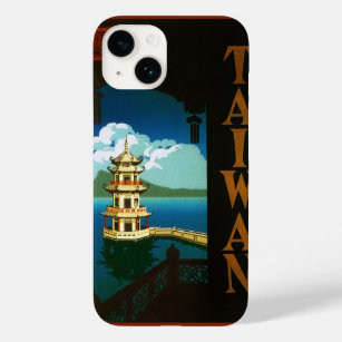 Vintage Travel Asia, Taiwan Pagoda Tiered Tower Case-Mate iPhone 14 Hülle