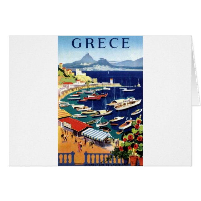 Vintage Travel Athens Griechenland (Vorderseite (Horizontal))