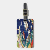 Vintage Travel Athens Griechenland Gepäckanhänger (Vorderseite vertikal)