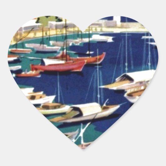 Vintage Travel Athens Griechenland Herz-Aufkleber (Vorderseite)