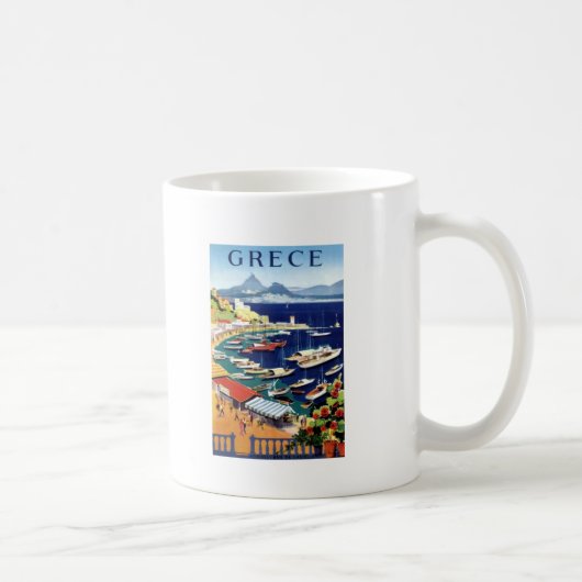 Vintage Travel Athens Griechenland Kaffeetasse (Rechts)