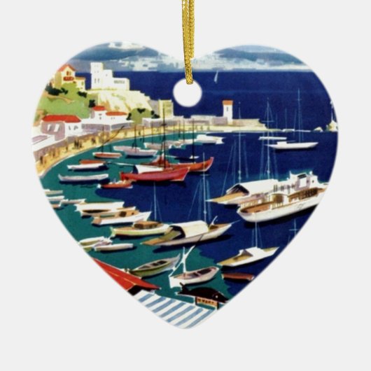 Vintage Travel Athens Griechenland Keramik Ornament (Vorne)