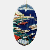 Vintage Travel Athens Griechenland Keramikornament (Rechts)