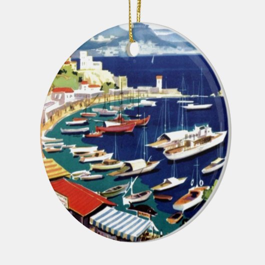 Vintage Travel Athens Griechenland Keramikornament (Links)