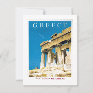 Vintage Travel Athens Griechenland Parthenon Tempe