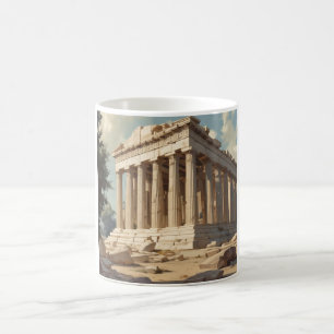 Vintage Travel Athens Griechenland Parthenon Tempe Kaffeetasse