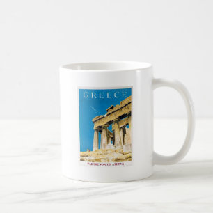 Vintage Travel Athens Griechenland Parthenon Tempe Kaffeetasse