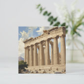 Vintage Travel Athens Griechenland Parthenon Tempe Karte (Stehend Vorderseite)