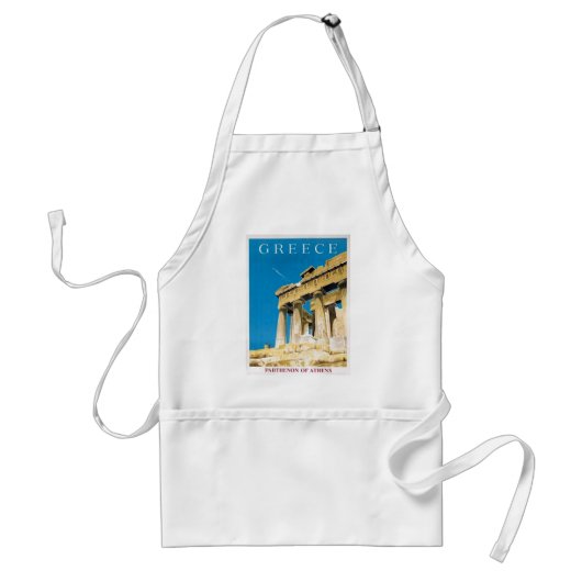 Vintage Travel Athens Griechenland Parthenon Tempe Schürze (Vorne)