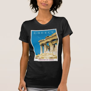 Vintage Travel Athens Griechenland Parthenon Tempe T-Shirt