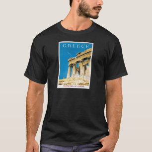 Vintage Travel Athens Griechenland Parthenon Tempe T-Shirt