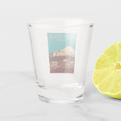 Vintage Travel Athens Griechenland Retro Landschaf Schnapsglas (Rückseite)