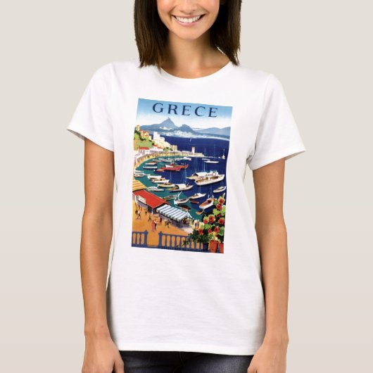 Vintage Travel Athens Griechenland T-Shirt (Vorderseite)