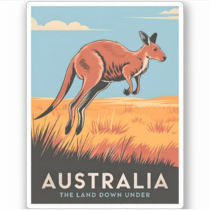 Vintage Travel Australia Aufkleber