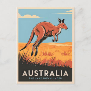 Vintage Travel Australia Postkarte