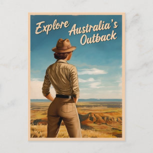 Vintage Travel Australia Retro Landschaftlich Postkarte