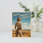 Vintage Travel Australia Retro Landschaftlich Postkarte (Stehend Vorderseite)