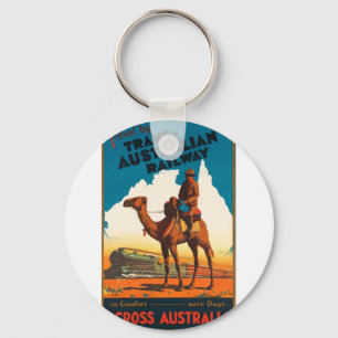 Vintage Travel Australia Schlüsselanhänger