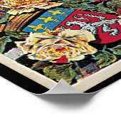 Vintage Travel, Aviation Airplanes, Lyon, Frankrei Poster (Ecke)