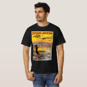 Vintage Travel, Aviation Airplanes, Lyon, Frankrei T-Shirt (Vorne ganz)