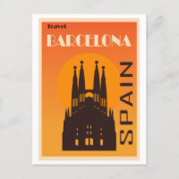 Vintage Travel Barcelona Spanien