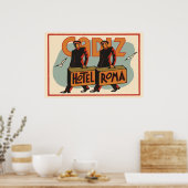Vintage Travel Bellhops Hotel Roma, Cadiz, Spanien Poster (Küche)