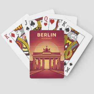 Vintage Travel Berlin Brandenburger Tor Deutschlan Spielkarten