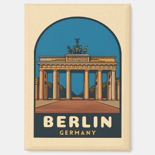 Vintage Travel Berlin Deutschland Brandenburg Tor Magnet