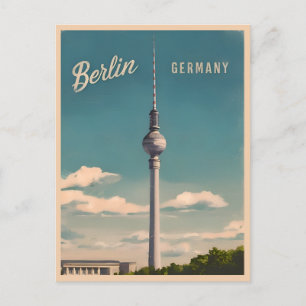 Vintage Travel Berlin Deutschland Retro Landschaft Postkarte
