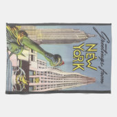 Vintage Travel, berühmte New Yorker Sehenswürdigke Geschirrtuch (Horizontal)