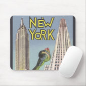Vintage Travel, berühmte New Yorker Sehenswürdigke Mousepad (Mit Mouse)