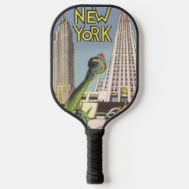 Vintage Travel, berühmte New Yorker Sehenswürdigke Pickleball Schläger