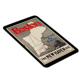 Vintage Travel Boston New Haven Bahn Magnet (Rechte Seite)