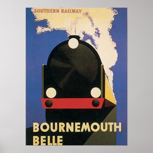 Vintage Travel Bournemouth Belle Train Poster (Vorne)
