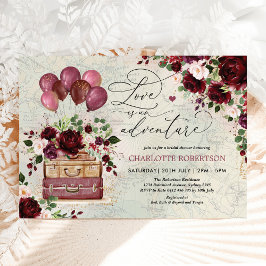 Vintage Travel Brautparty Liebe ist ein Erlebnis Einladung
