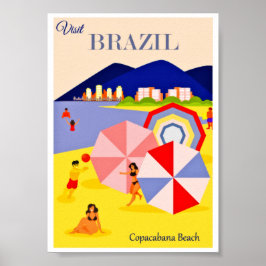 Vintage Travel Brazil Poster