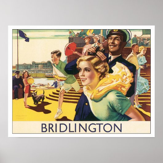 Vintage Travel Bridlington England Poster (Vorne)