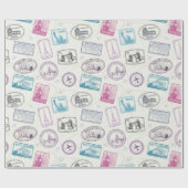 Vintage Travel/Briefmarke Packpapier (Flach)