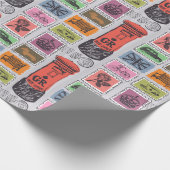 Vintage Travel/Briefmarke Packpapier (Ecke)