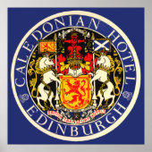 Vintage Travel Caledonian Hotel Edinburgh Schottla Poster (Vorne)