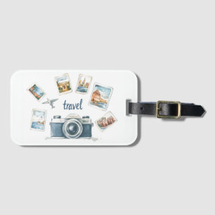 Vintage Travel Camera Adventure Design Gepäckanhänger