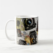 Vintage Travel Camera Muster Kaffeetasse (Links)