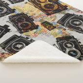 Vintage Travel Camera Muster Sherpadecke (3/4)