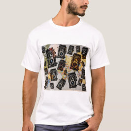 Vintage Travel Camera Muster T-Shirt