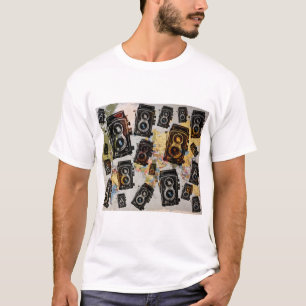 Vintage Travel Camera Muster T-Shirt