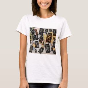 Vintage Travel Camera Muster T-Shirt