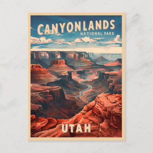 Vintage Travel Canyonlands Nationalpark Utah Postkarte