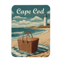 Vintage Travel Cape Cod Massachusetts Beach Retro